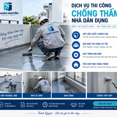 Dịch Vụ Thi Công Chống Thấm nhà dân dụng